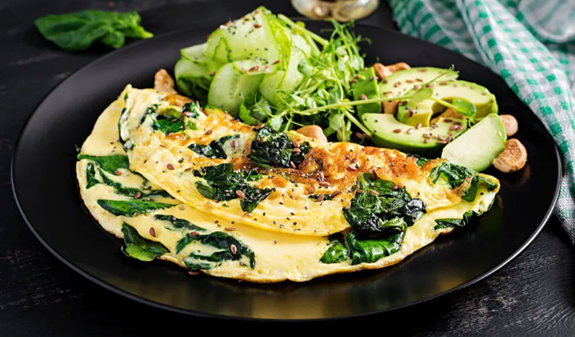 Receita de Omelete com Farinha de Linhaça Dourada